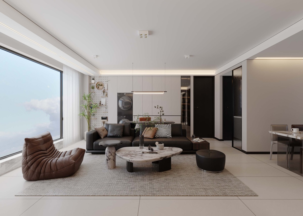 光耀上院128㎡ | 高效“去班味”的舒適現(xiàn)代風(fēng)！開(kāi)啟治愈系慢生活~